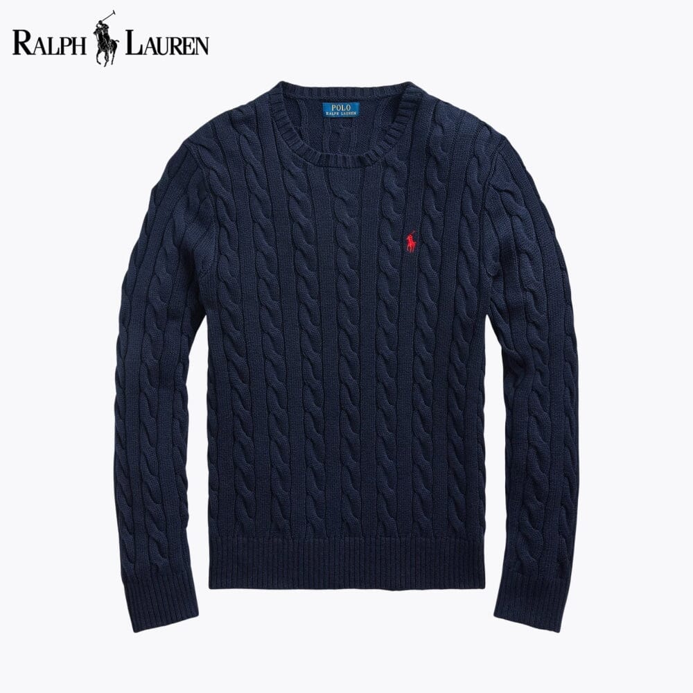 Classic | Herren Zopfmuster Strickpullover aus Baumwolle