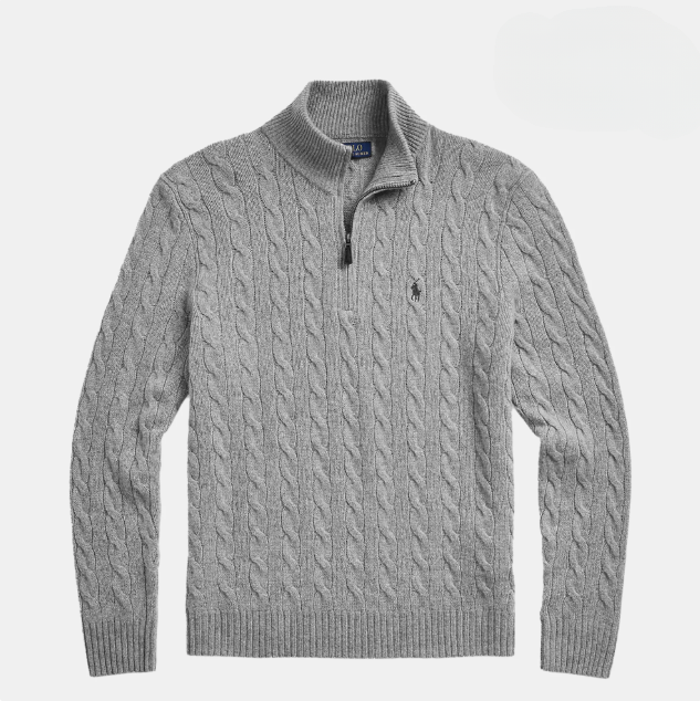 Quarter-Zip Strickpullover