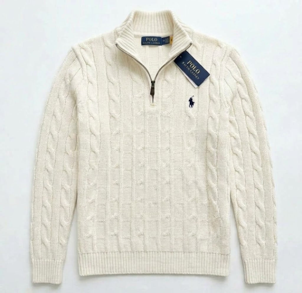 Quarter-Zip Strickpullover