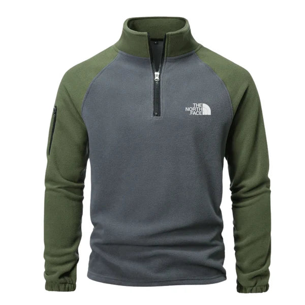 Nordic | Herren Fleecepullover mit Half-Zip und Stehkragen