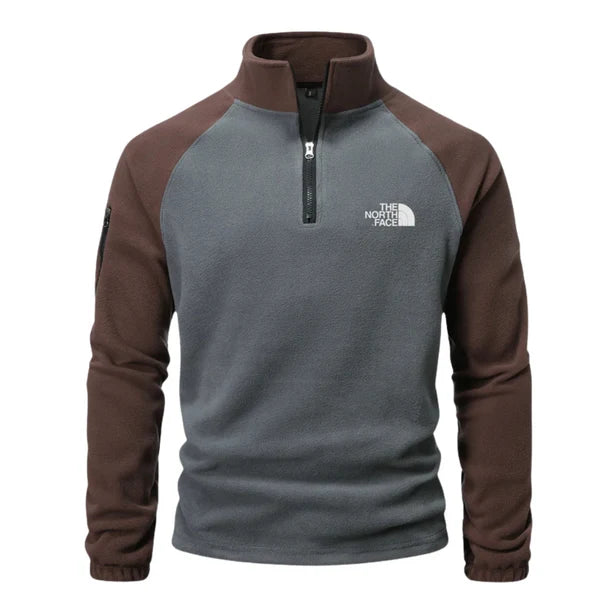 Nordic | Herren Fleecepullover mit Half-Zip und Stehkragen