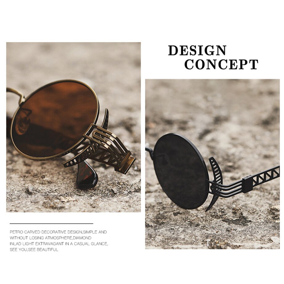 Runde Steampunk Sonnenbrille
