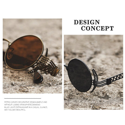 Runde Steampunk Sonnenbrille