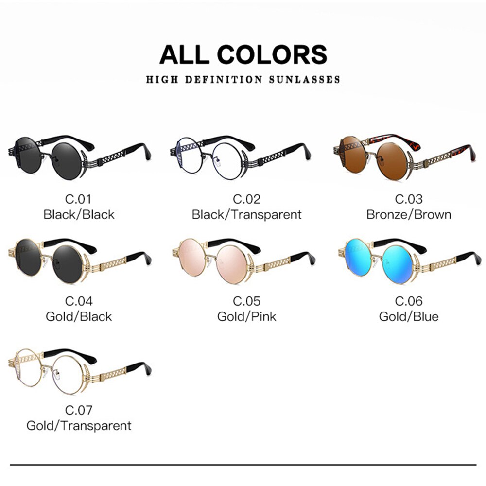 Runde Steampunk Sonnenbrille