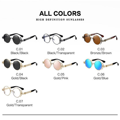 Runde Steampunk Sonnenbrille