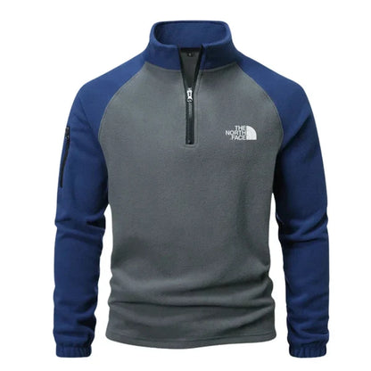 Nordic | Herren Fleecepullover mit Half-Zip und Stehkragen
