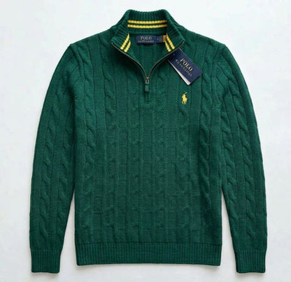 Quarter-Zip Strickpullover